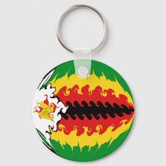 Zimbabwe Gnarly Flag Keychain