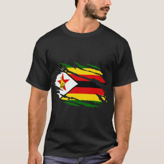 Zimbabwe In My DNA Zimbabwe Flag Proud Zimbabwean  T-Shirt
