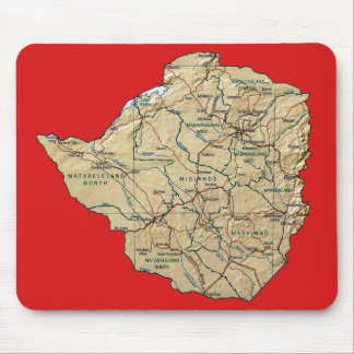 Zimbabwe Map Mousepad