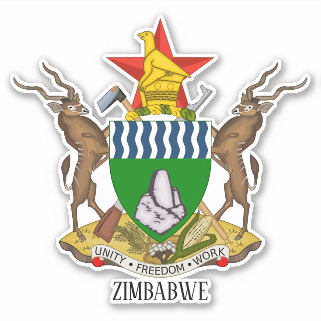 Zimbabwe National Coat Of Arms Patriotic (Front)