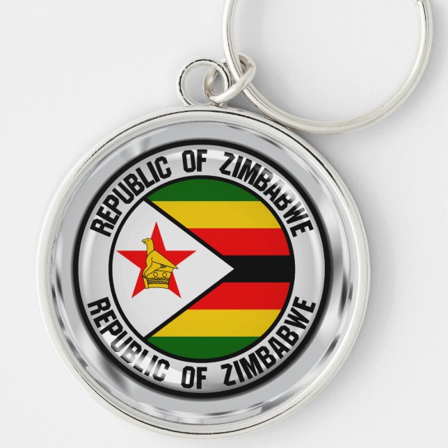 Zimbabwe Round Emblem Keychain (Front)