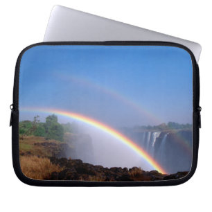Zimbabwe, Victoria Falls National Park. Double Laptop Sleeve