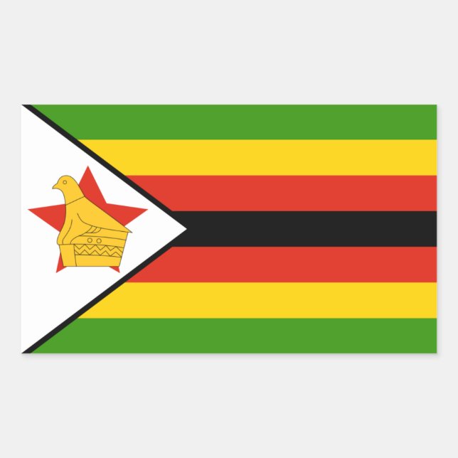 Zimbabwe/Zimbabwean Flag Sticker (Front)