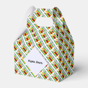 Zimbabwe Zimbabwean Flag Tiled Personalized Favor Box