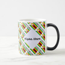 Zimbabwe Zimbabwean Flag Tiled Personalized 