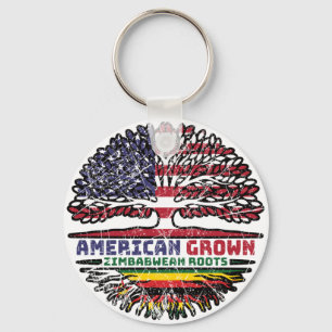 Zimbabwe Zimbabwean US American USA United States Keychain