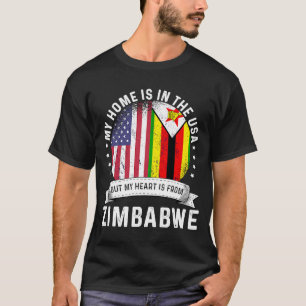 Zimbabwean American Patriot Grown Proud Home USA F T-Shirt
