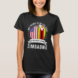 Zimbabwean American Patriot Grown Proud Home USA F T-Shirt