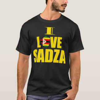 Zimbabwean Food I Love Sadza Zimbabwe Map Flag T-Shirt