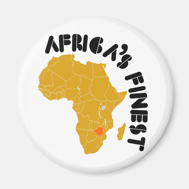 Zimbabwean Map Designs Magnet (Front)