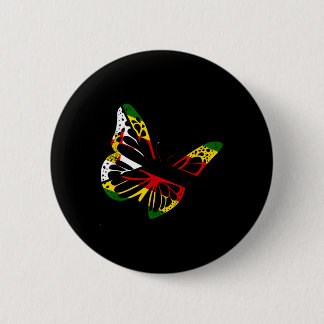 Zimbabwean Roots Butterfly Zimbabwe Flag Zimbabwea 2 Inch Round Button