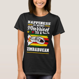 Zimbabwean Zimbabwe Flag Married To A Zimbabwean T-Shirt