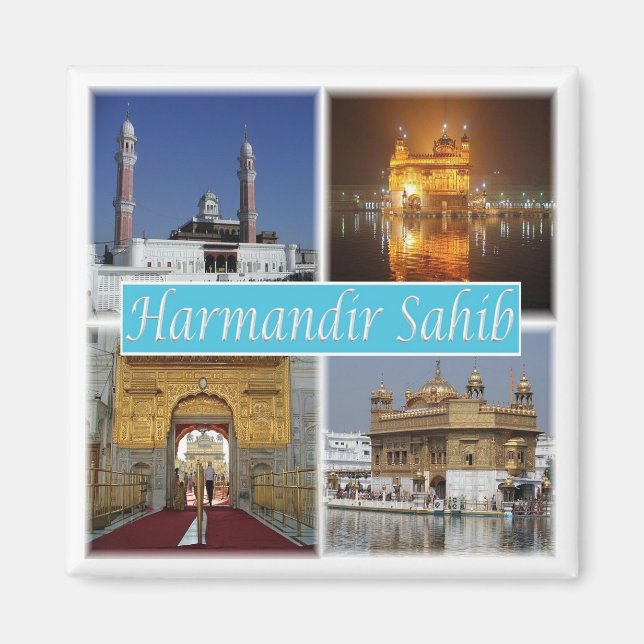 zIN014 GOLDEN TEMPLE AMRITSAR, India, Asia, Fridge Magnet (Front)