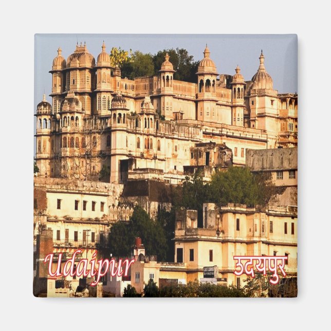 zIN016 UDAIPUR City Palace, India, Asia Magnet (Front)