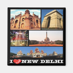 zIN024 i love NEW DELHI, India, Asia, Fridge Magnet