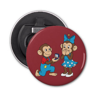 Zina and Mimo and the marriage proposal Bottle Opener