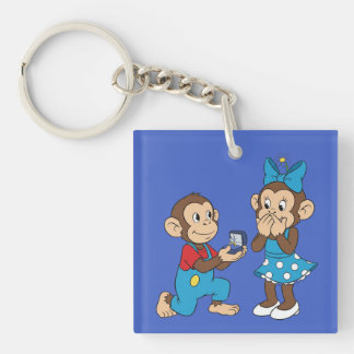 Zina and Mimo and the marriage proposal Keychain