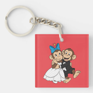 Zina & Mimo are the bride and groom. Keychain