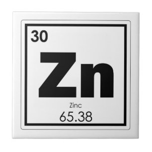 Zinc chemical element symbol chemistry formula gee tile