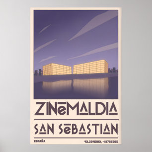 Zinemaldia San Sebastian Print - Vintage Style