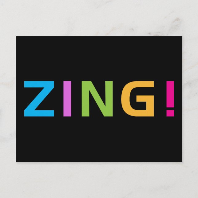 ZING ! POSTCARD (Front)