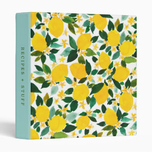 ZINGER Lemon Citrus Pattern 3 Ring Binder