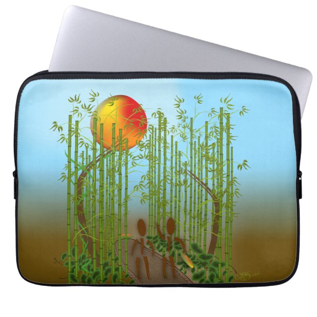 Zinglees ~ Bamboo Laptop Sleeve (Front)