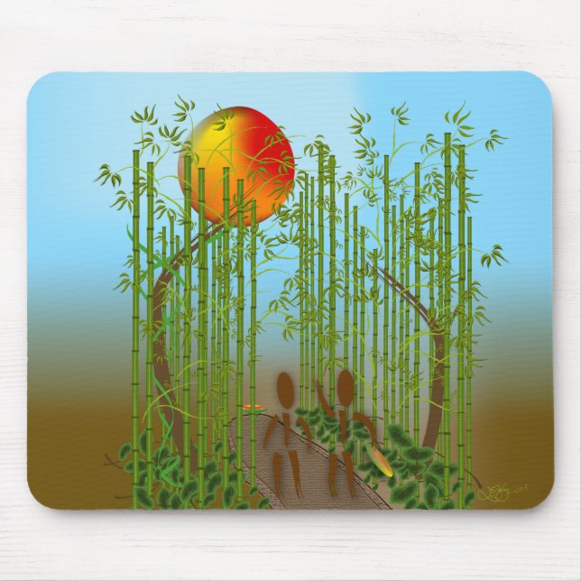 Zinglees ~ Bamboo Mouse Pad (Front)