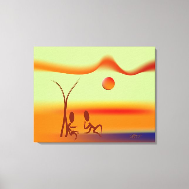 Zinglees ~ Chatting Canvas Print (Front)