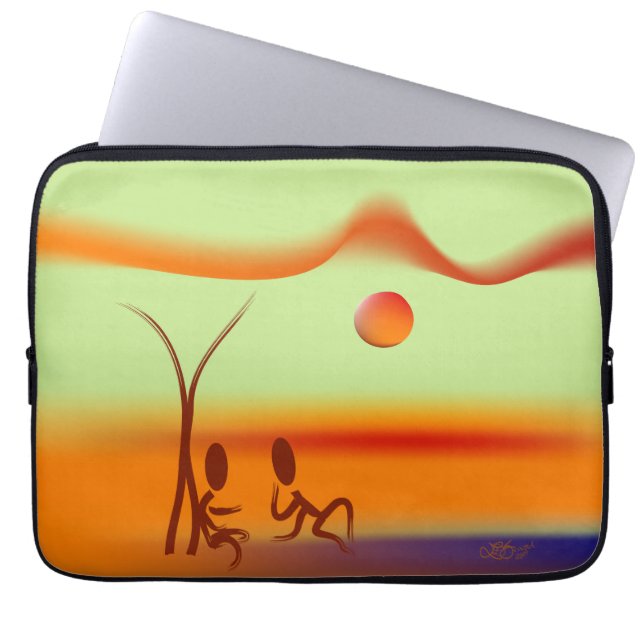 Zinglees ~ Chatting Laptop Sleeve (Front)