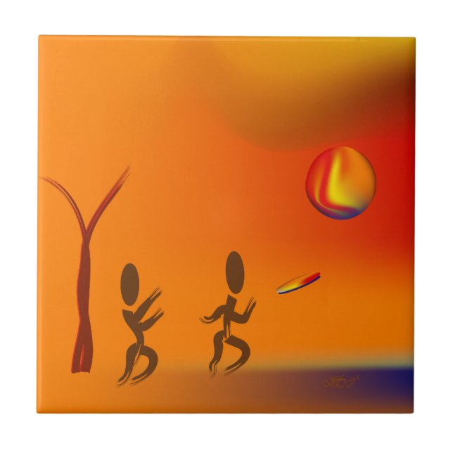 Zinglees ~ Disc Chase Tile (Front)