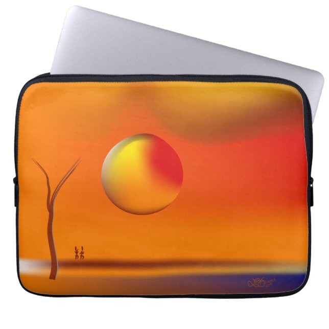 Zinglees ~ Far Away Laptop Sleeve (Front)