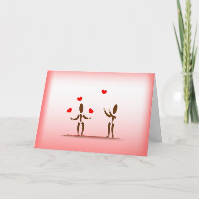 Zinglees~Juggling Love Holiday Card (Front)