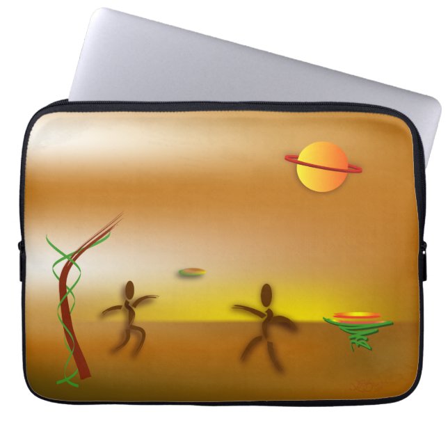 Zinglees ~ Landed Laptop Sleeve (Front)