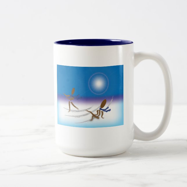 Zinglee's ~ On Ice Two-Tone Coffee Mug (Right)