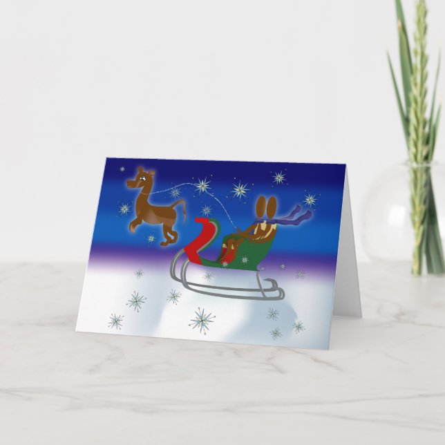 Zinglee's ~ Sleigh Ride Holiday Card (Front)