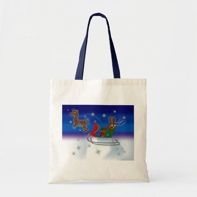 Zinglee's ~ Sleigh Ride Tote Bag (Front)
