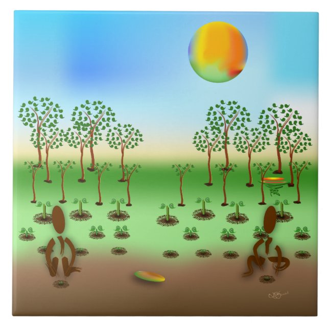 Zinglees ~ Trees Tile (Front)