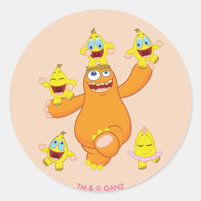 Zingoz and Zangoz Fun Classic Round Sticker (Front)