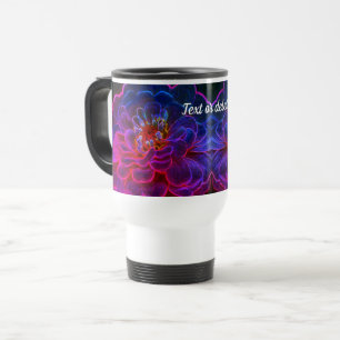 Zinnia Abstract Flower Art Flower Personalized Travel Mug