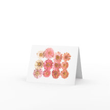 Zinnia Collage Folded Thank You Card