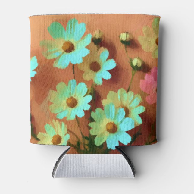 Zinnia Elegans Flowers Can Cooler (Front)