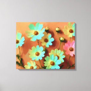 Zinnia Elegans Flowers Canvas Print
