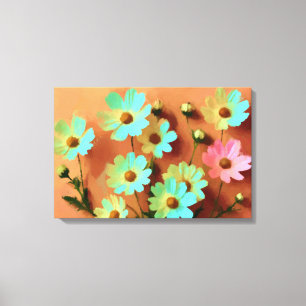 Zinnia Elegans Flowers Elegant Canvas Print