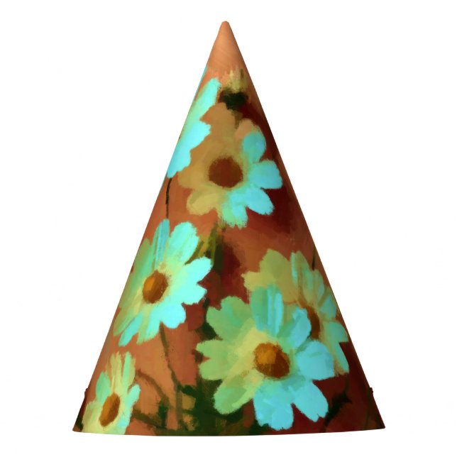 Zinnia Elegans Flowers Party Hat (Front)