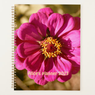 Zinnia Elegans Personalized Planner
