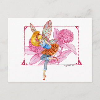 Zinnia Fairy Postcard