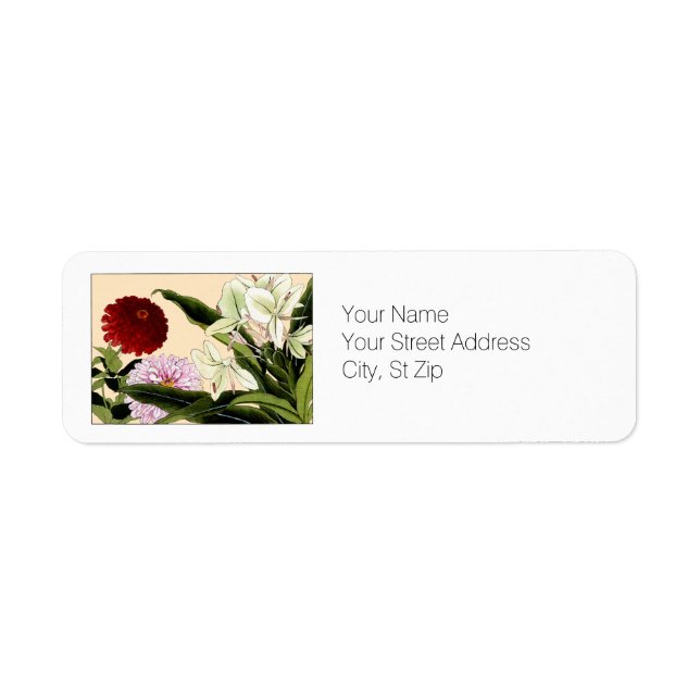 Zinnia & Ginger, Botanicals Return Address Label (Front)