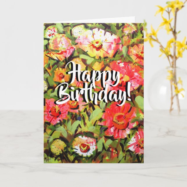 Zinnia Pattern Card (Yellow Flower)
