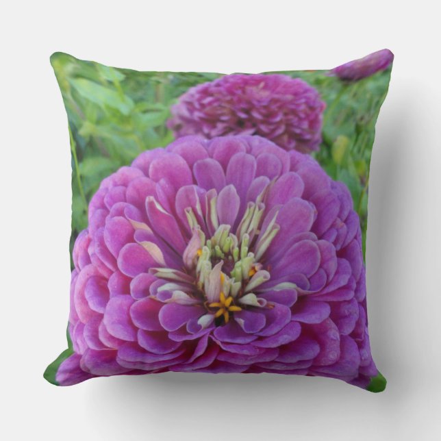 Zinnia Throw Pillow (Front)